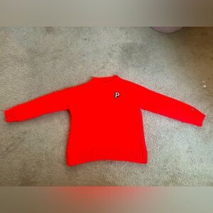 Neon Red Pink Sweater